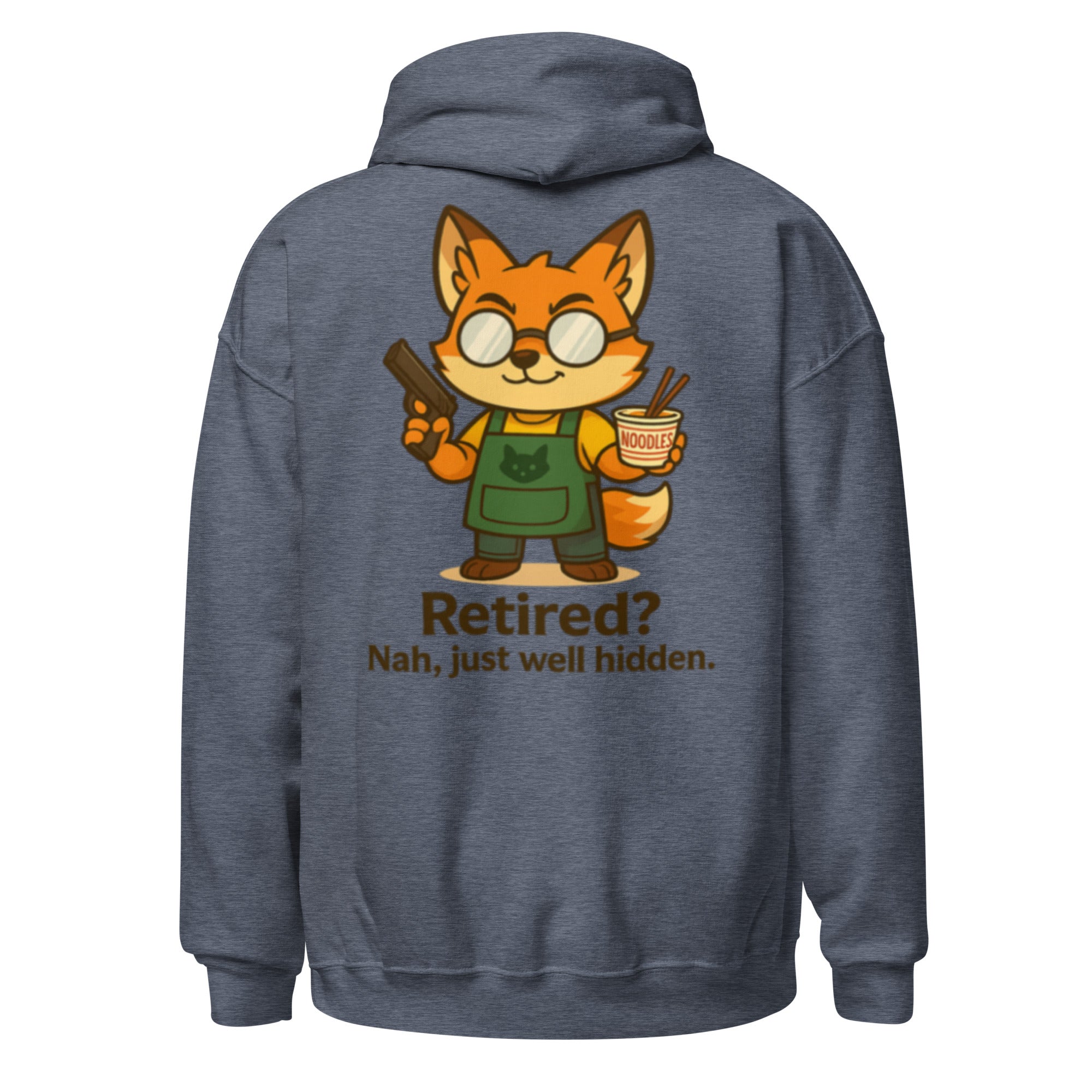 kitsu heather sport dark hoodie back