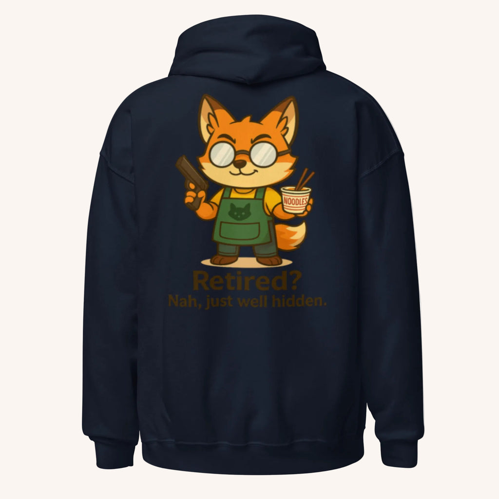 kitsu navy hoodie back