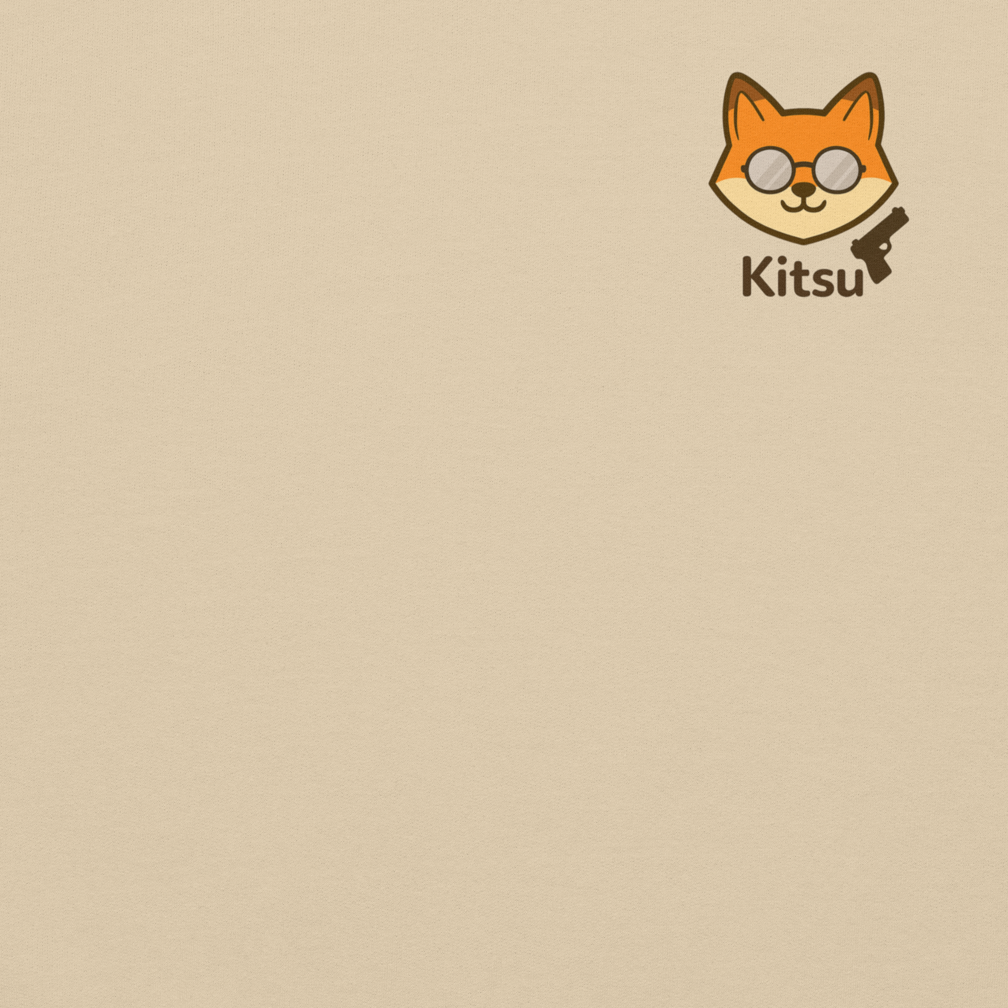 kitsu sand hoodie front design
